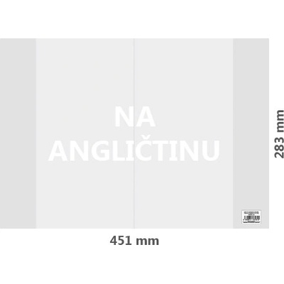 Obal na Angličtinu PVC 451x283 mm hrubý transparentní
