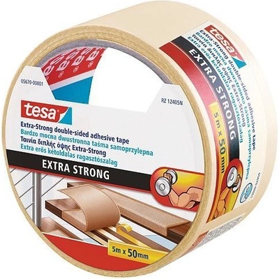 Páska tesa® Extra STRONG Permanent, fóliová, biela, 50 mm, L-5 m