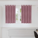 Pure Line Home Кадифени завеси в цвят античнорозово с метални халки, 2 бр. , 140 x 140 см