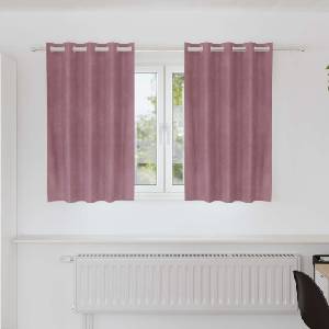 Pure Line Home Кадифени завеси в цвят античнорозово с метални халки, 2 бр. , 140 x 140 см