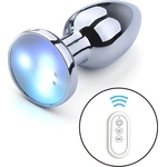 Kiotos Vibrating Aluminium LED Buttplug Small