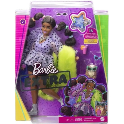 Mattel Кукла, Barbie Extra, Bobble Hair Dark Skin (GXF10)