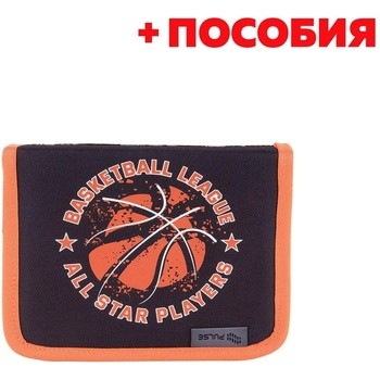 PULSE Несесер Basketball League, пълен, черно-оранжев (1095240676)
