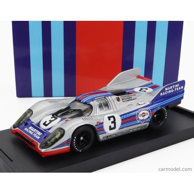 Brumm Porsche Team Martini Racing N 3 Monza 1971 Vic Elford Gerard Larousse Stříbrná Modrá 1:43