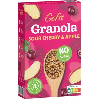 Avena GoFit GoFit višňovo-jablečná granola bez cukru 250 g