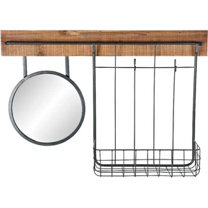 DEKODONIA Стенно огледало DKD Home Decor Метал Ела Огледало (80 x 15 x 20 cm)