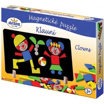 Detoa magnetické puzzle Klauni