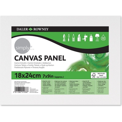 Daler Rowney Платно Simply Canvas Panel Medium Grain Simply White 18 x 24 cm 1 бр (301091824)