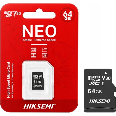 HIKSEMI MicroSDXC 64GB HS-TF-C1STD/64G/NEO/AD/W