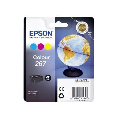 Epson Мастилница EPSON Singlepack Colour 267 за WF-100W, 1 x 6.7 ml, 3 цвята, C13T26704010