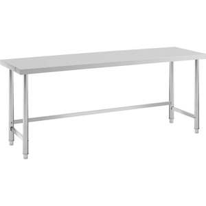 Royal Catering Маса от неръждаема стомана - 200 x 60 см - товароносимост 300 кг - Royal Catering RCAT-200/60-PS (RCAT-200/60-PS)