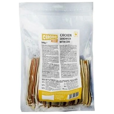 CARODO Dog poch. Kuřecí sendvič s treskou 500 g