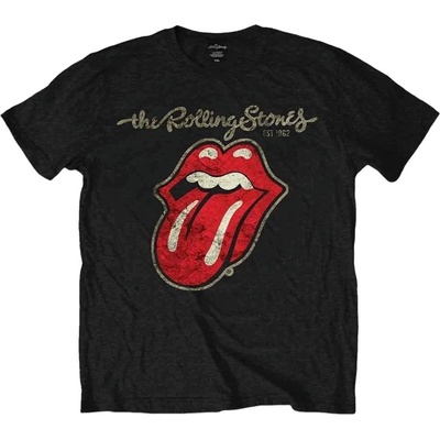 The Rolling Stones Plastered Tongue Black L Риза (RSTEE10MB03)