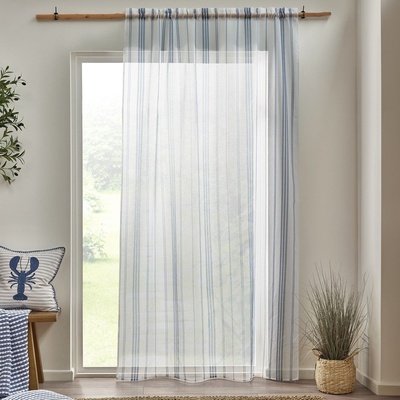 Catherine Lansfield Бяла завеса от воал 140x229 cm Harbour Stripe - Catherine Lansfield (DS/59762/W/VST590/WH)