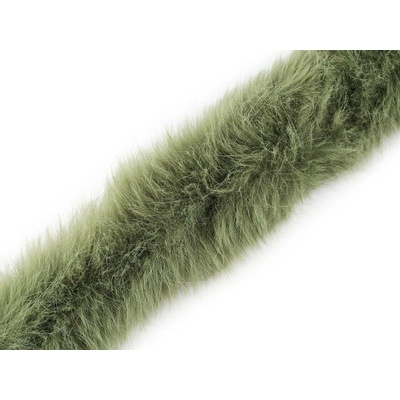 Všívací oděvní / dekorační kožešina kulatá šíře 7 cm Varianta: 3 zelená, Balení: 1 m 58874/150722/271501