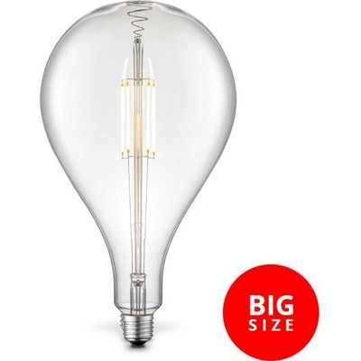 JUST LIGHT Filam. LED žárovka E27, A160, 420 lm, 2700 K, 4 W, čiré sklo