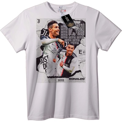 NOONEBRAND Тениска Роналдо Ювентус Футбол - L, White