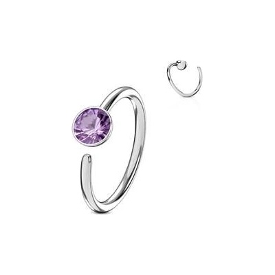 Šperky4U piercing do nosu ucha kruh se zirkonem N0024-TZ