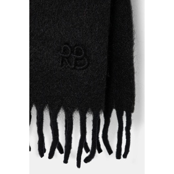 Ruslan baginskiy Вълнен шал Ruslan Baginskiy в черно с изчистен дизайн SKR033-WNAM-BHR-WRB (SKR033.WNAM.BHR.WRB)