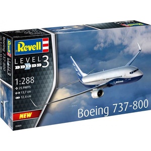 Revell Авиомодел за сглобяване, Revell, Boeing 737-800, 25 части (R03809)