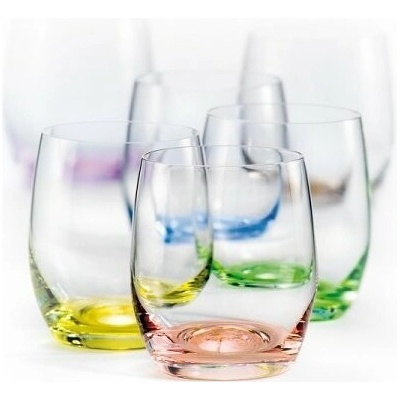 Crystalex Bohemia Glass Sada sklenic Rainbow barevné 6 x 300 ml