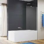 SanSwiss Easy параван за вана хром 75x150 см, закалено стъкло 6 мм (STR4P6B0755007)