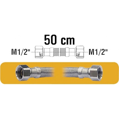 Hadice nerez F1/2xF1/2x50cm pro připojení vodárny, čerpadla – Zbozi.Blesk.cz