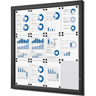 A-Z Reklama CZ Vitrína interier-exterier SCS12xA4C9005 pro prospekty 12xA4 - Černá