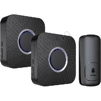 Geti К-кт 2x Безжичен звънец за контакт кинетичен 230V бял (TI0173)