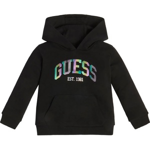 GUESS Черен суичър с качулка и цветен надпис Guess за момиче - moliv - 42,34 лв