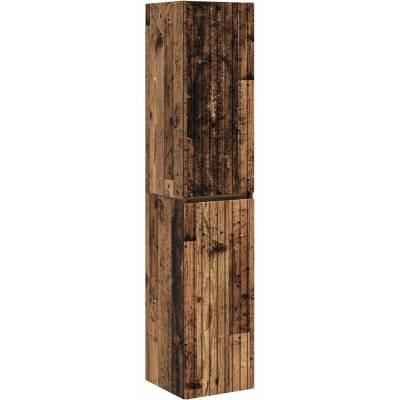 vidaXL Стенно Баня Кабинет Старо дърво 33 x 34, 5 x 160 см (890650)