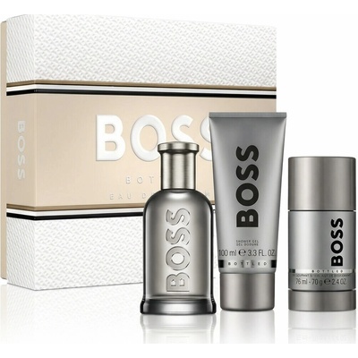 Boss Bottled EDT 100 ml + DST 75 ml + SG 100 ml M Cover with Gray Stripe
