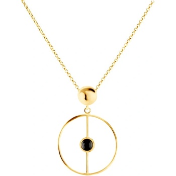 SAVICKI Колие savicki: позлатено сребро. оникс