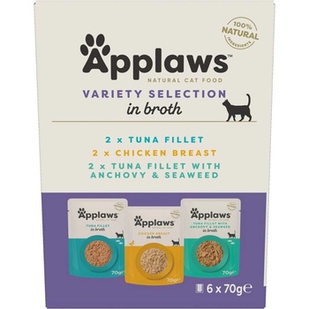 Applaws Variety Selection Пакетче за котки, избор в сос 6 x 70 г
