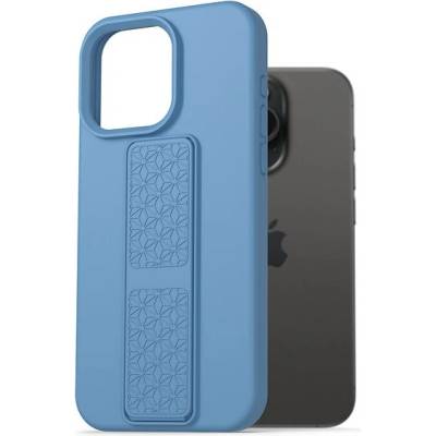 Púzdro AlzaGuard Liquid Silicone Case with Stand iPhone 15 Pro modré