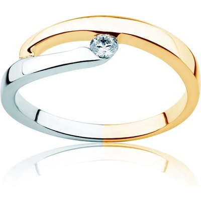 SAVICKI Годежен пръстен Minimalism: двуцветно злато, диамант