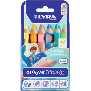 LYRA Groove Triple 1 Комплект цветни моливи Pastel Colors 6 бр (L3831065)