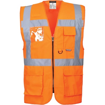 Portwest hi-vis berlin s476 / Светлоотразителна жилетка - hv оранжев xxl (s476orrxxl)