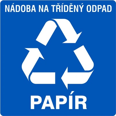 RAFO Samolepka Nádoba na tříděný odpad, 10 x 10 cm Varianta: papír