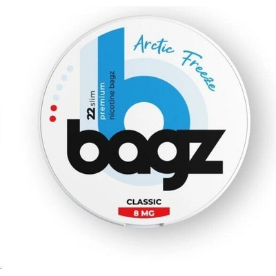Bagz ARCTIC FREEZE Mentol a máta 8 mg 22 sáčků – Zboží Dáma