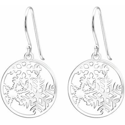 Bijutanki Висящи Сребърни Обеци - Снежинки