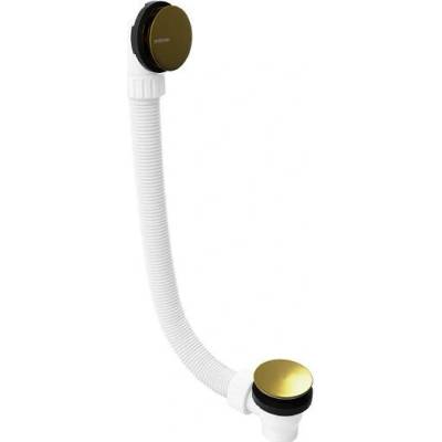 Polysan - Vaňová odtoková a prepadová súprava, Click-Clack, dĺžka 120 cm, zlatá 71858.90