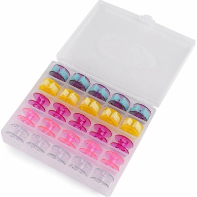 Box s cívkami a držáky nití k domácím šicím strojům - viz foto (16 ks) – Hledejceny.cz