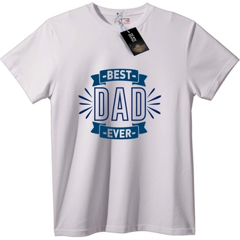 NOONEBRAND Тениска Най-добрият татко - 6XL, White