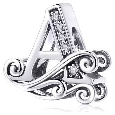 Prosperk Korálek na náramek písmeno A ornamenty S4997