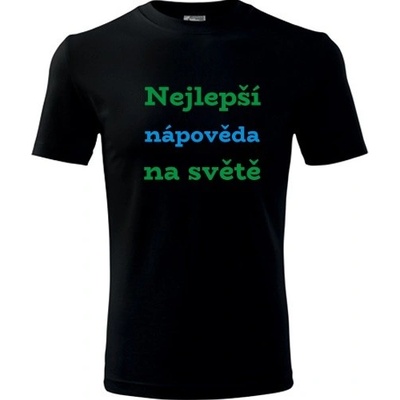 Tričko nejlepší nápověda na světě dárek pro nápovědu černé – Hledejceny.cz
