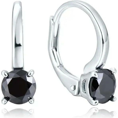 Olivie stříbrné náušnice LOLA BLACK 8327