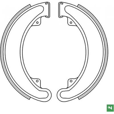 NEWFREN brzdové čelisti HONDA CB 250/360/400 73-79, ATC 250 85-88, TRX 250/300 85-00 zadní (160X30mm)