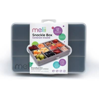Melii Snackle Box кутийка за закуска Grey 1368ml