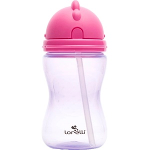 Lorelli Спортна бутилка със сламка Lorelli - 300 ml, розова (10200960005) - baby